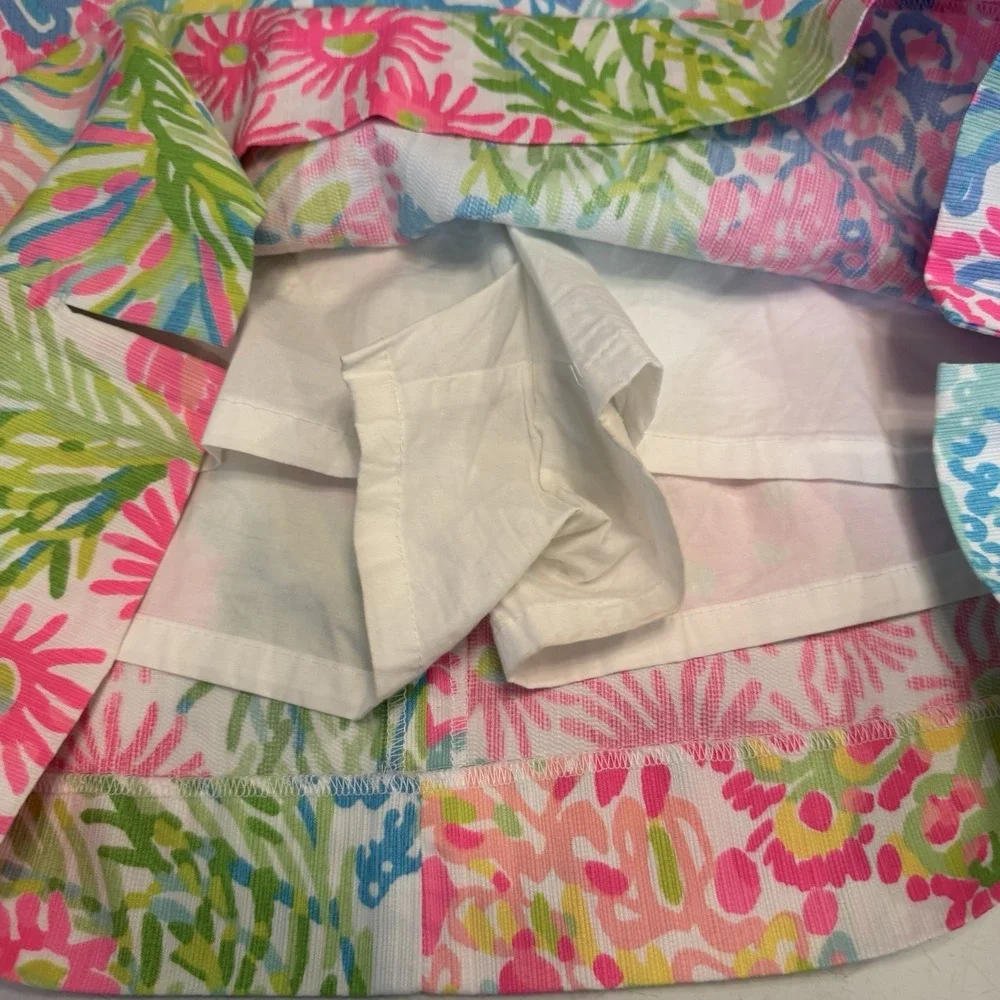 Lilly Pulitzer Marigold Skort Skirt Sunken Treasure Women's size 4 Zipper Charm - Picture 5 of 8